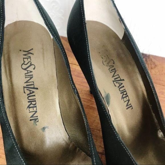 YVES SAINT LAURENT Satin Stiletto Pumps - Picture 12 of 12